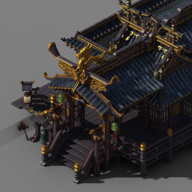dali duan - house 3D Model .c4d .max .obj .3ds .fbx .stl .blend 
