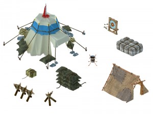 official sentinel - tent - accessories 01 3D 모델