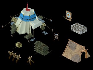 official sentinel - tent - accessories 01 3D Model