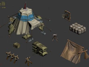 official sentinel - tent - accessories 01 3D Model