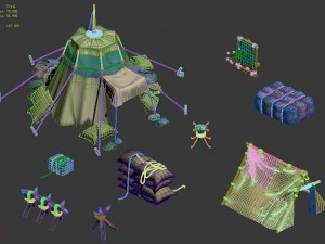 official sentinel - tent - accessories 01 3D Model