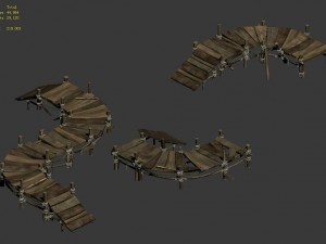 lake - wooden bridge 3Dモデル