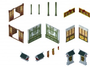 imperial building - pharmacy accessories 3D Model