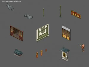 imperial building - pharmacy accessories 3D Model