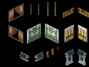 imperial building - pharmacy accessories 3D Model