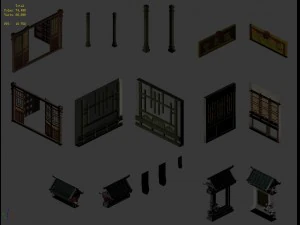 imperial building - pharmacy accessories 3D Model