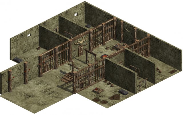 Prison 03 Model 3D .c4d .max .obj .3ds .fbx .stl .blend 