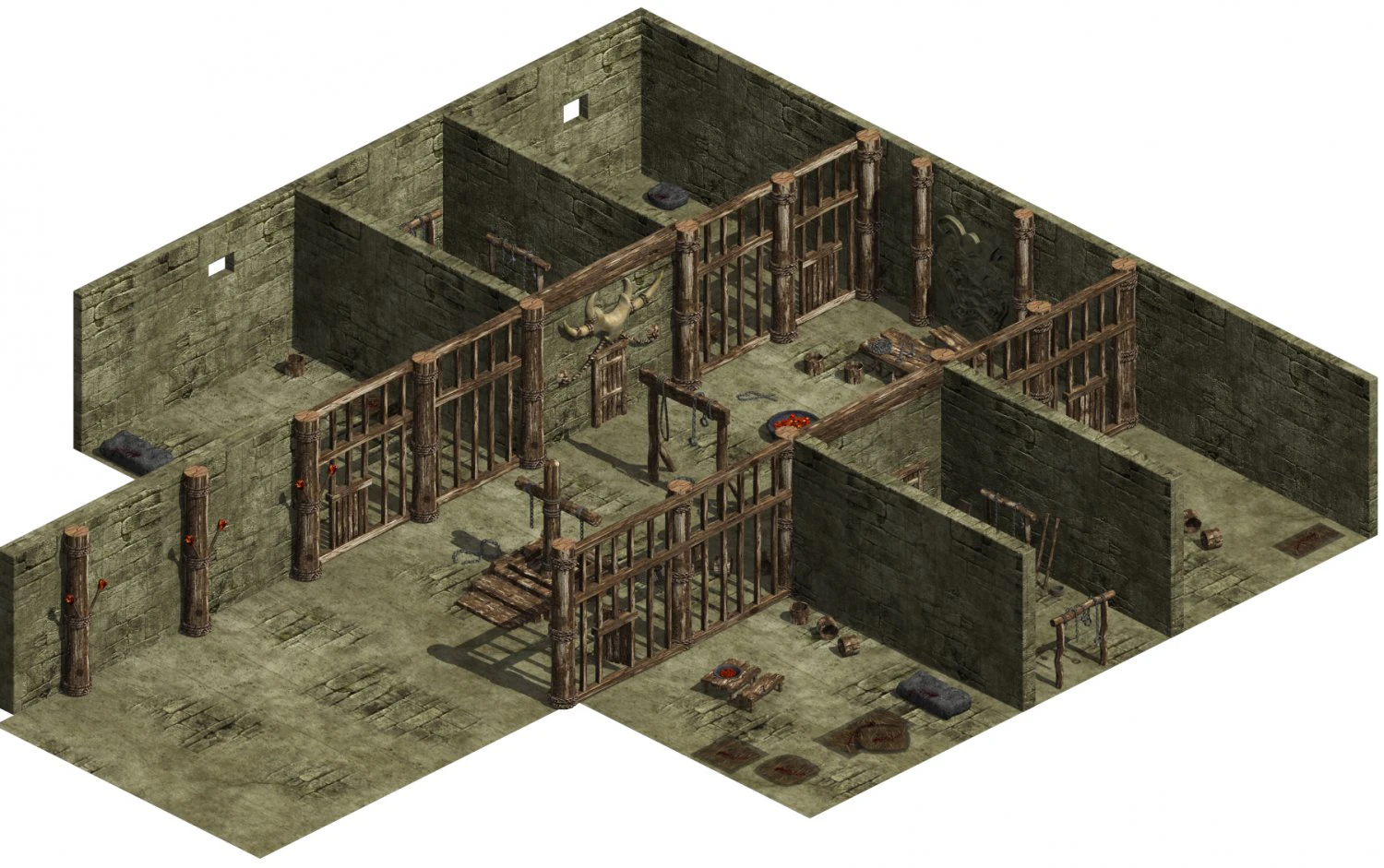 Prison 03 3D Model .c4d .max .obj .3ds .fbx .stl .blend 