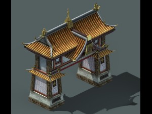 capital city planning - city gate 3D Model