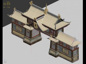 capital city planning - city gate 3D Model