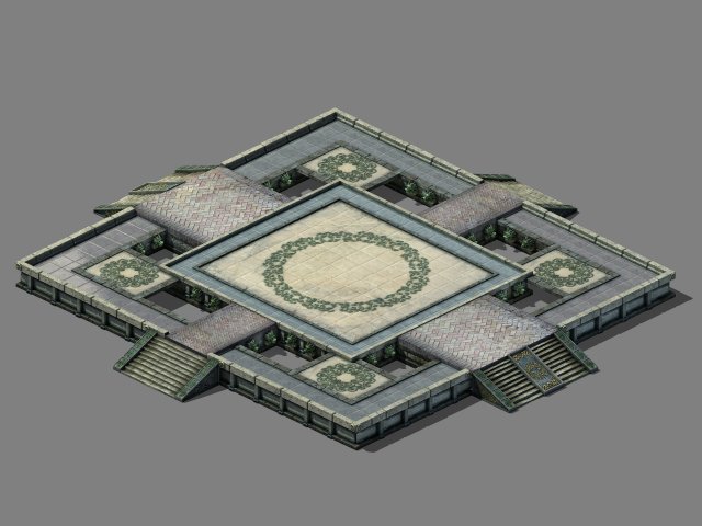beijing city planning - city center decoration platform 3D Model .c4d .max .obj .3ds .fbx .stl .blend 