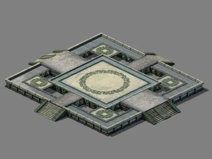 beijing city planning - city center decoration platform 3D Model