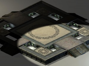 beijing city planning - city center decoration platform 3D Model