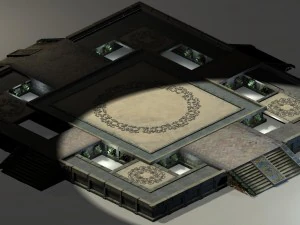 beijing city planning - city center decoration platform 3D Model