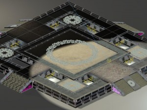 beijing city planning - city center decoration platform 3D Model