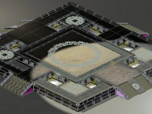 beijing city planning - city center decoration platform 3D Model