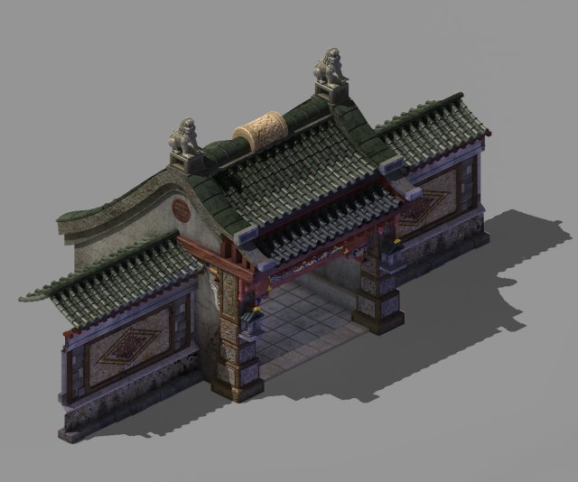 capital city planning - house gate 3D मॉडल .c4d .max .obj .3ds .fbx .stl .blend 