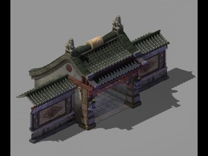 capital city planning - house gate 3D मॉडल