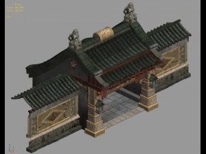 capital city planning - house gate 3D मॉडल