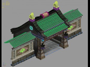 capital city planning - house gate 3D मॉडल