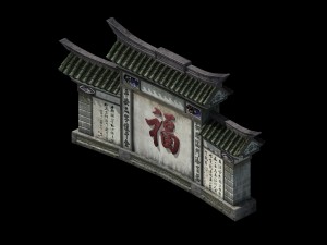 capital city planning - house di according to the wall Model 3D