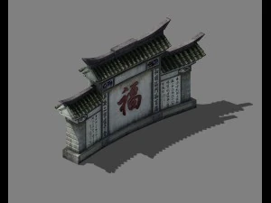 capital city planning - house di according to the wall 3D Model
