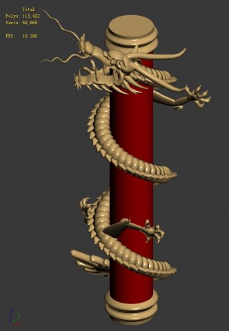 capital city planning - long pillars 3D Model .c4d .max .obj .3ds .fbx .stl .blend