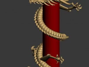 perencanaan ibu kota - pilar panjang Model 3D