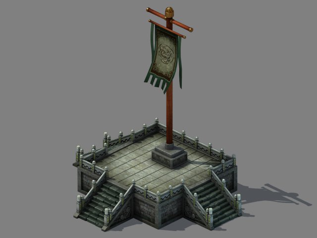 capital city planning - flag taiwan 3D Model .c4d .max .obj .3ds .fbx .stl .blend 