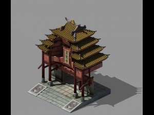 capital city planning - temple gate 3D Model