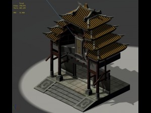 capital city planning - temple gate 3D Model