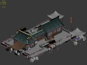 beijing city planning - small shops 3D Model