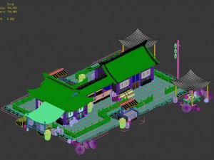 beijing city planning - small shops Model 3D
