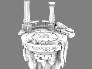 the moon mountain peaks - clan answer shitai Modello 3D