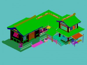 city building - wine stores 03 Model 3D