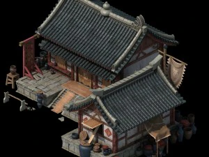 city building - wine stores 04 3D Model