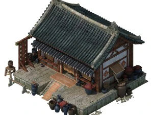 міська забудова - винні магазини 05 3D Модель