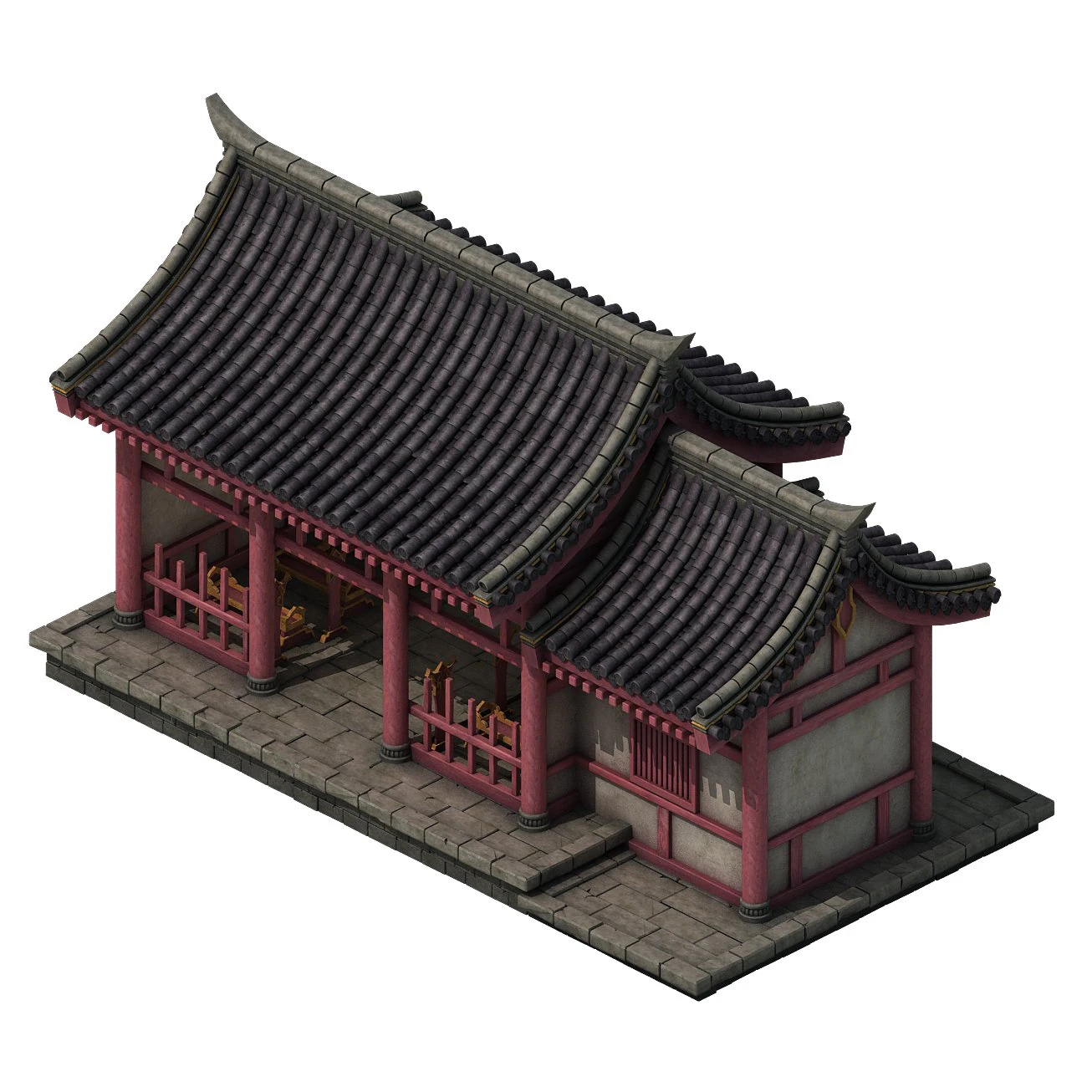 city building - courtroom 03 3D Model .c4d .max .obj .3ds .fbx .stl .blend