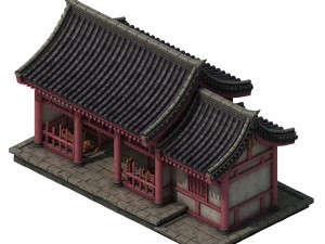 city building - courtroom 03 3D Model
