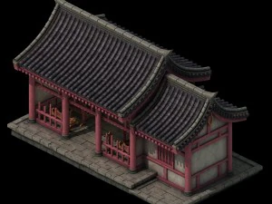 city building - courtroom 03 3D Model