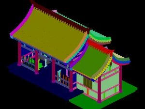 city building - courtroom 03 3D Model