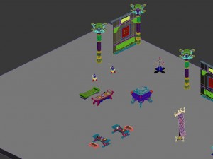 senior gang - interior furniture 01 3D Model