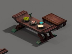 senior gang - interior furniture 01 3D Model