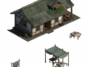 ancient architecture - residential 043 3D Model