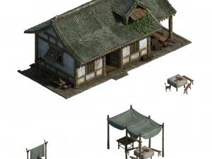 ancient architecture - residential 043 3D Model