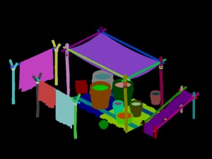 ancient small cloth square 3D-Modell