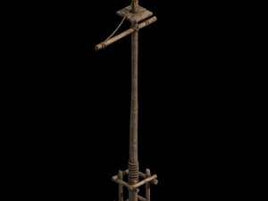 ancient buildings - shops advertising planes 3D Model