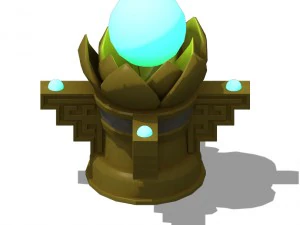 유령 도시 - 작은 빛 기둥 3D 모델