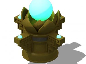 ghost town - small light pillars 3D Model