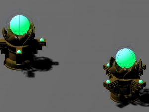 ghost town - small light pillars 3D Model